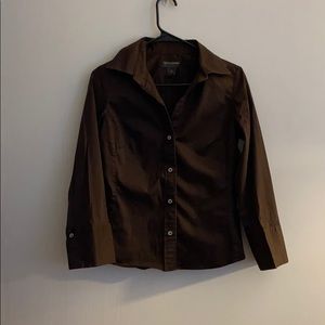 Banana republic stretch brown women’s dress shirt